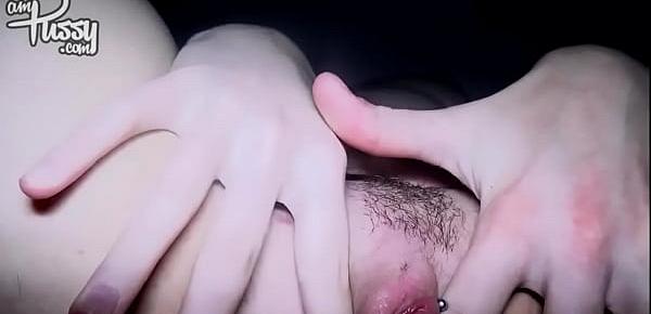  Intense pussy fingering and pierced clit rubbing